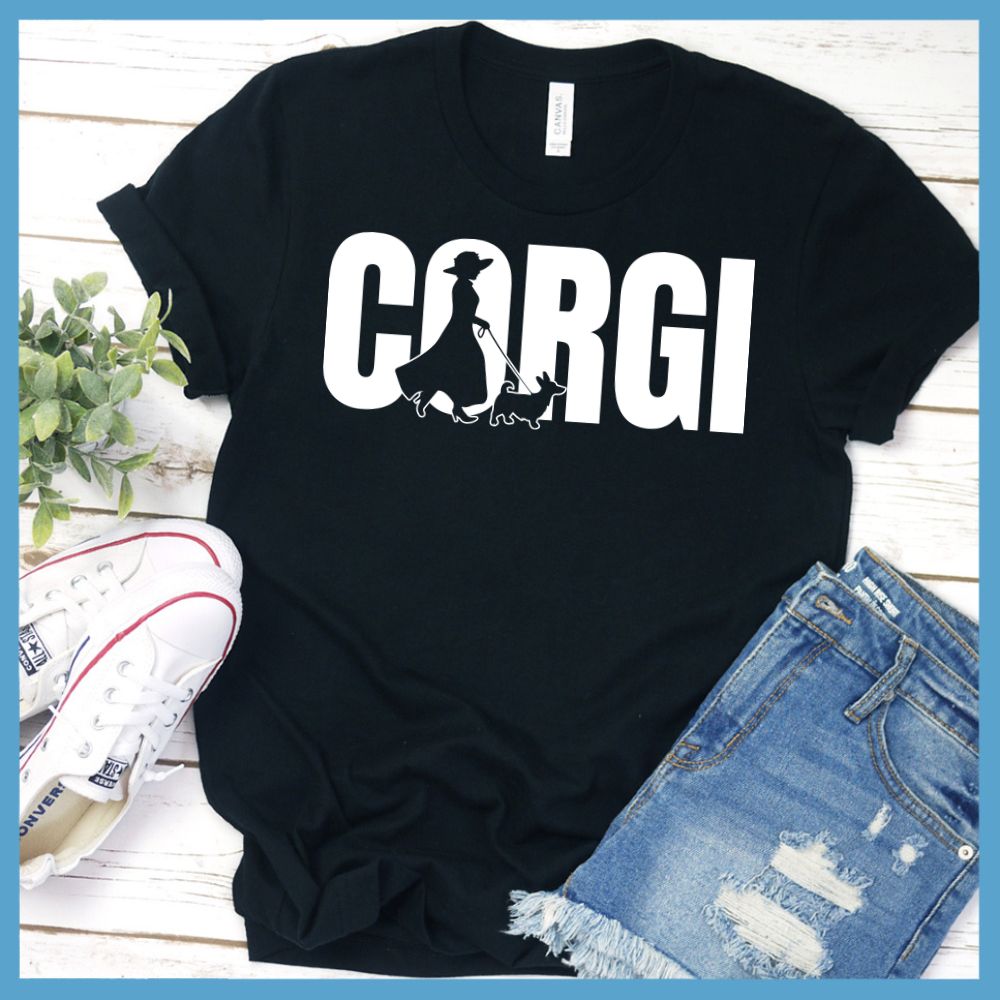 Corgi Dog Walking T-Shirt