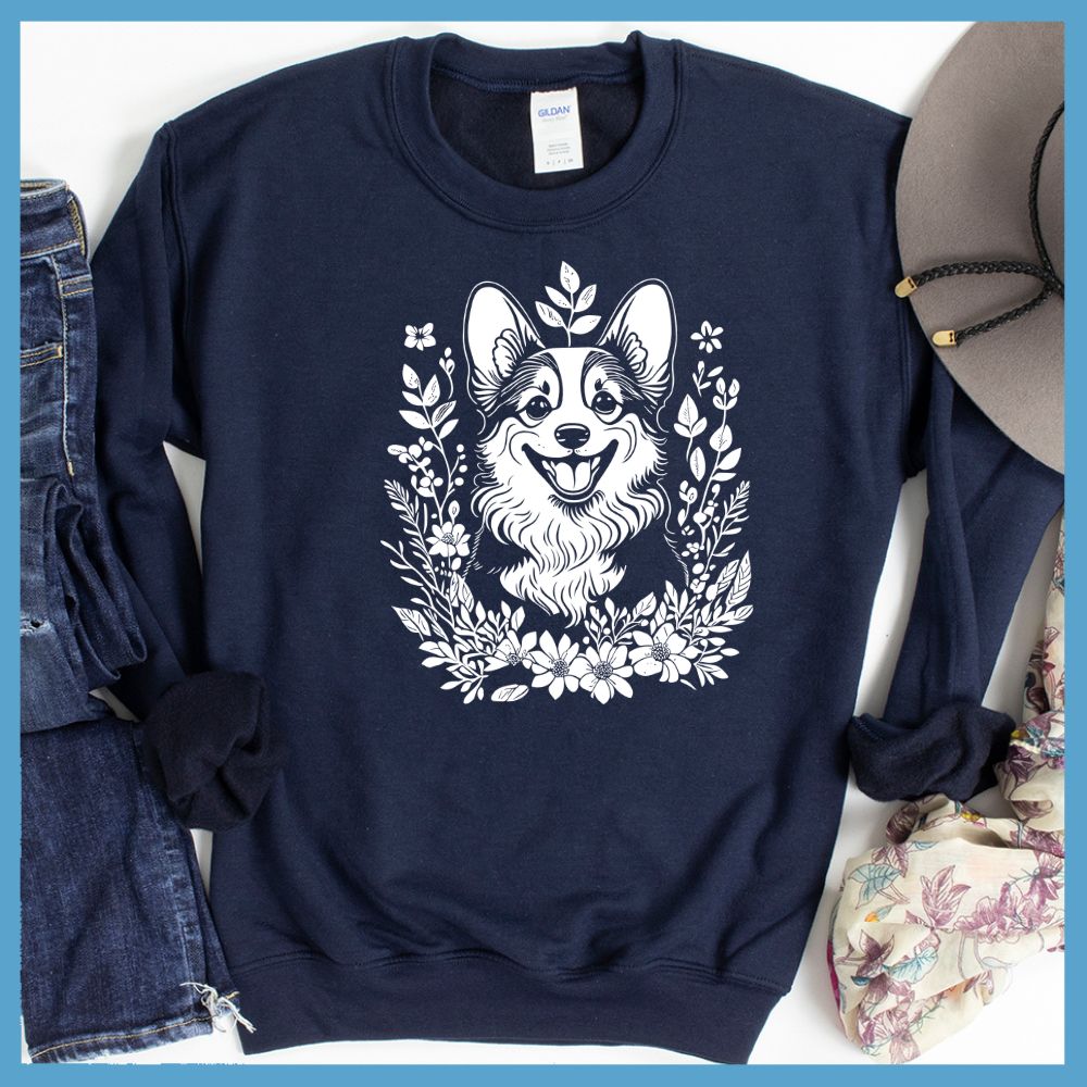 Corgi Floral Sweatshirt