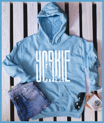 Yorkie Dog Walking Hoodie