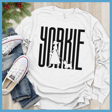 Yorkie Dog Walking Long Sleeves