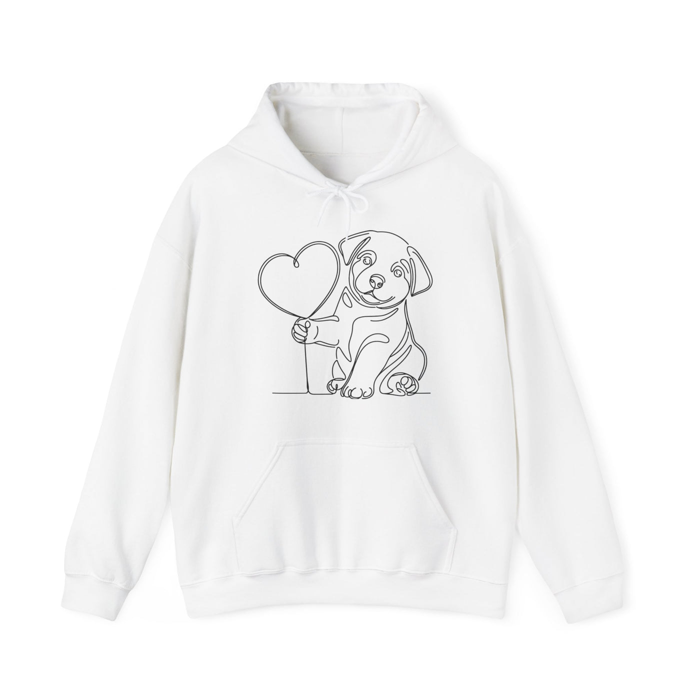 Puppy With Heart Balloon Hoodie