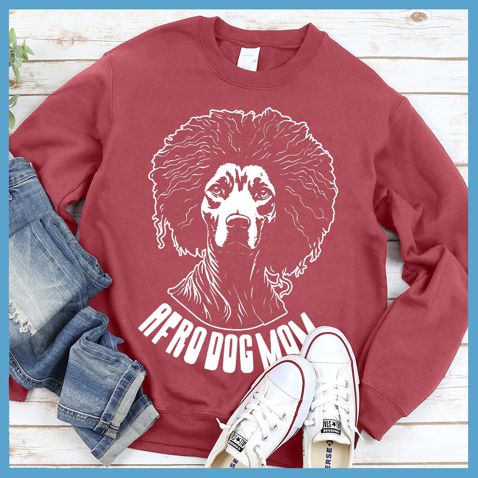 Afro Dog Mom Sweatshirts - Rocking The Dog Mom Life