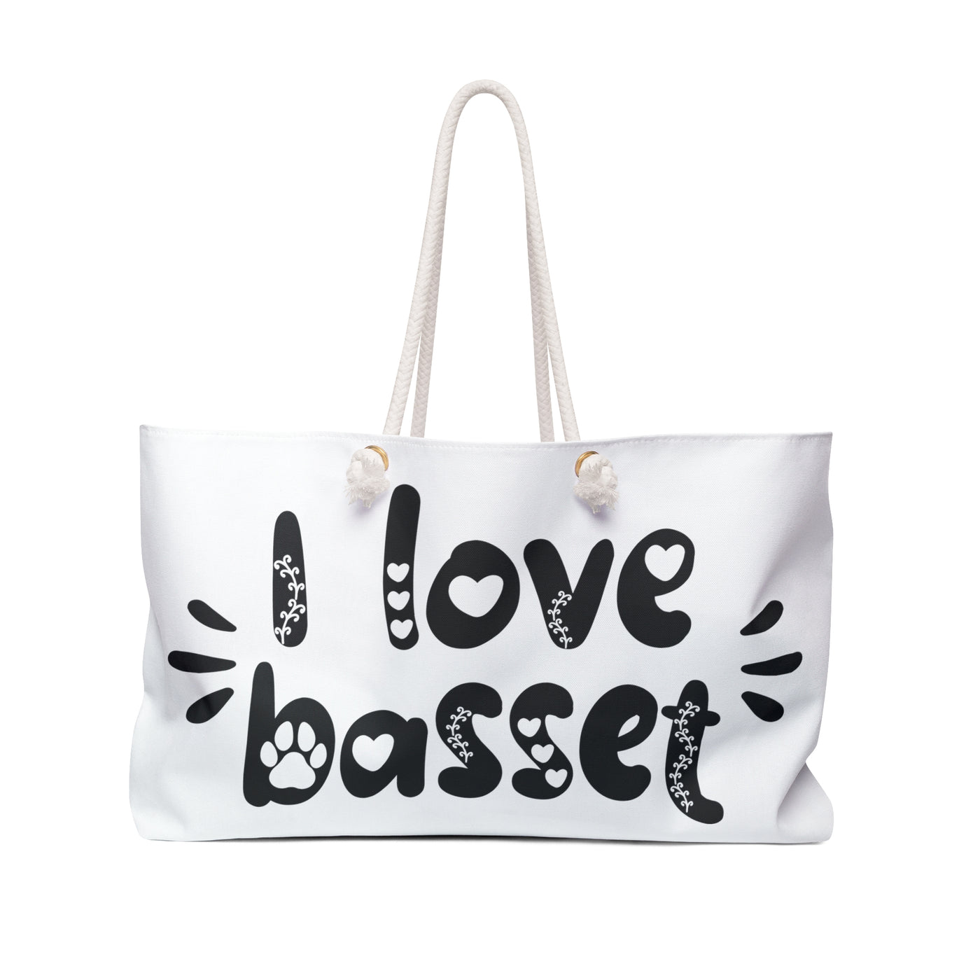 I Love Basset Weekender Bag - Rocking The Dog Mom Life