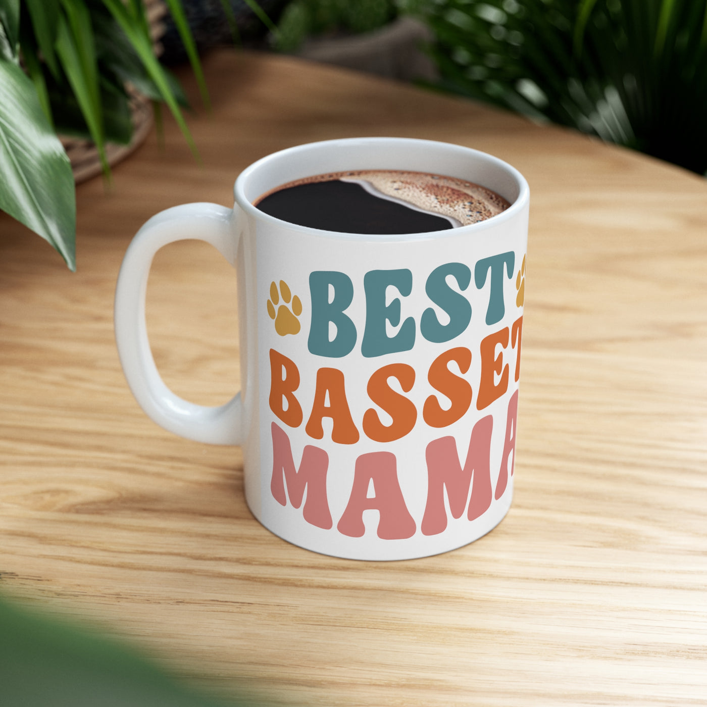 Best Basset Mama Ceramic Mug - Rocking The Dog Mom Life