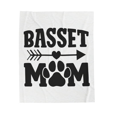 Basset Mom Velveteen Plush Blanket