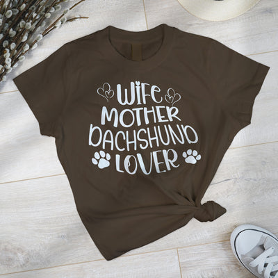 Wife Mother Dachshund Lover T-Shirt