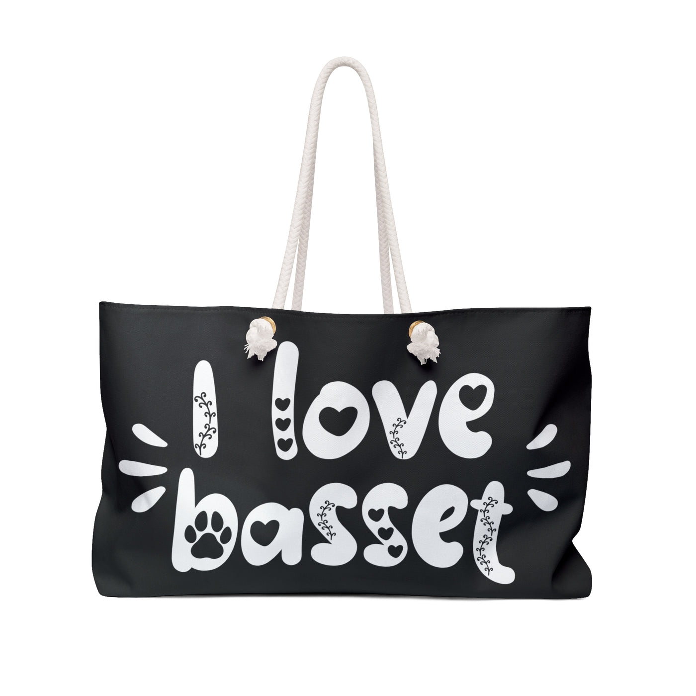 I Love Basset Weekender Bag - Rocking The Dog Mom Life