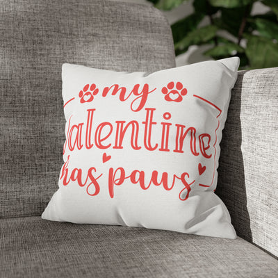 My Valentine Has Paws Version 2 Pillow Cover