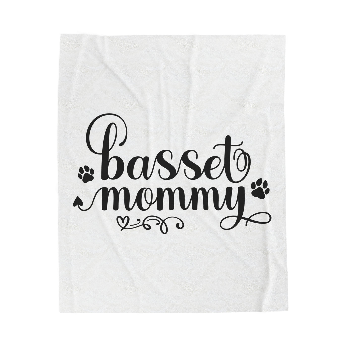 Basset Mommy Velveteen Plush Blanket