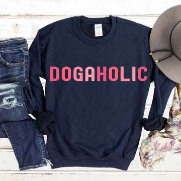 Dogaholic Colored Print Sweatshirt