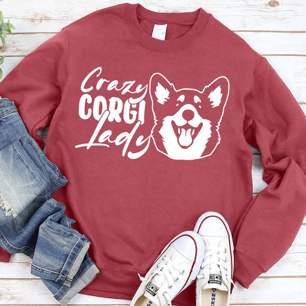 Crazy Corgi Lady Sweatshirts