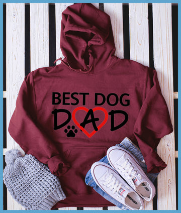 Best Dog Dad Colored Print Hoodie