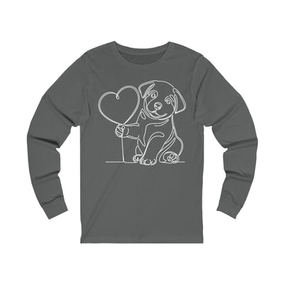 Puppy With Heart Balloon Long Sleeve