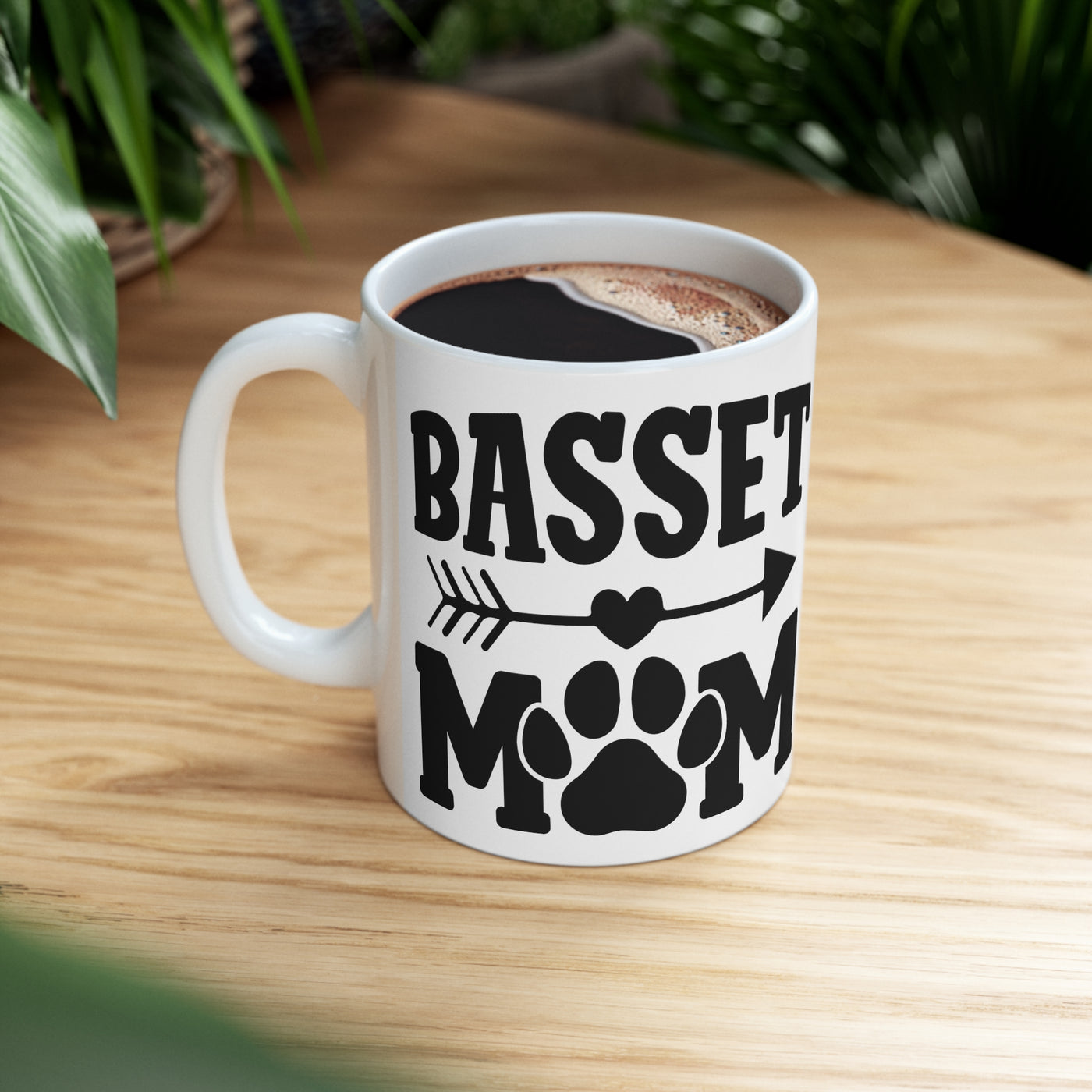 Basset Mom Ceramic Mug