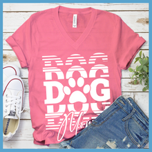 Load image into Gallery viewer, Dog Mom Stacked  Version 2 V-Neck
