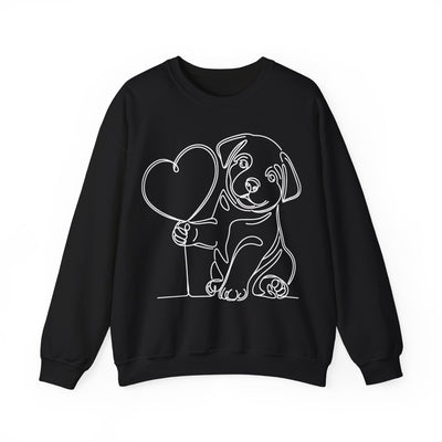Puppy With Heart Balloon Sweatshirt