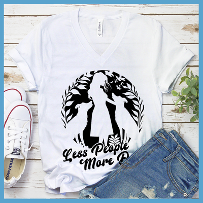 Less People More Dogs Version 1 V-Neck