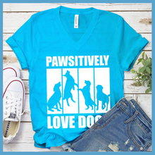 Load image into Gallery viewer, Pawsitively Love Dogs V-Neck
