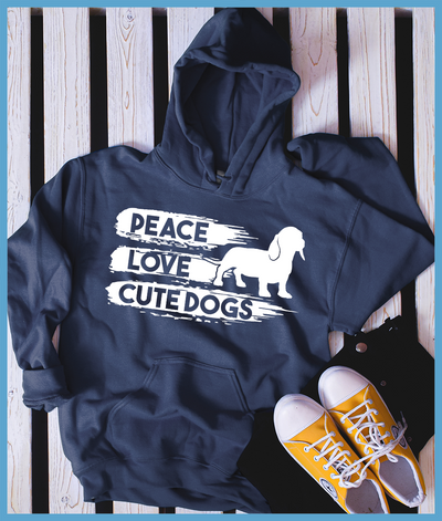 Peace Love Cute Dogs Hoodie