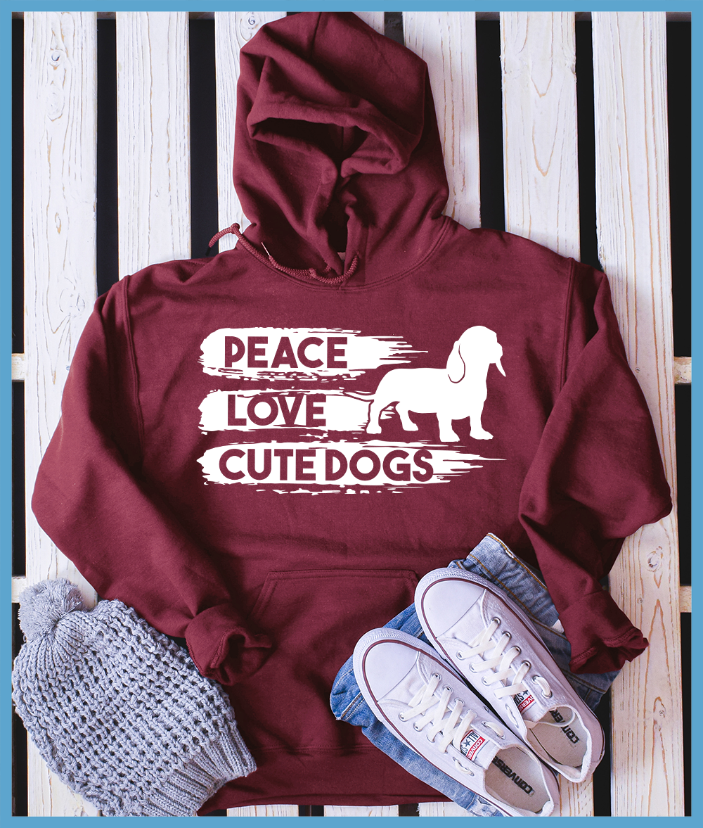 Peace Love Cute Dogs Hoodie