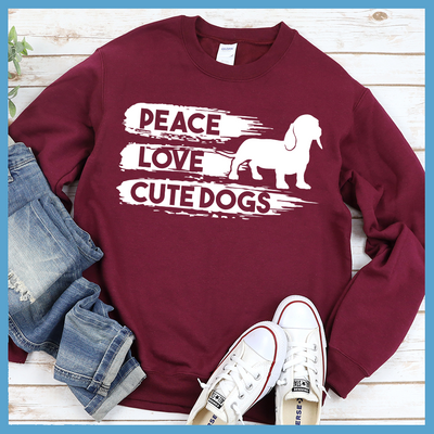 Peace Love Cute Dogs Sweatshirt