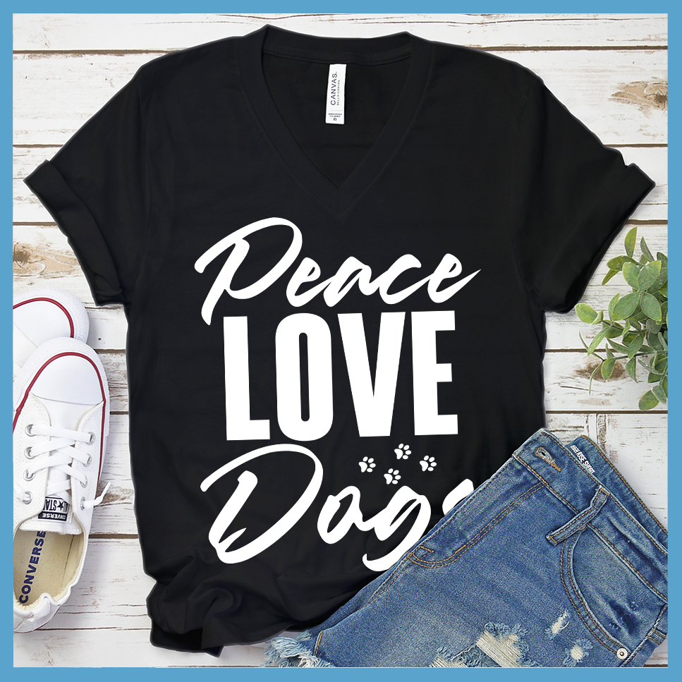 Peace Love Dogs V-Neck