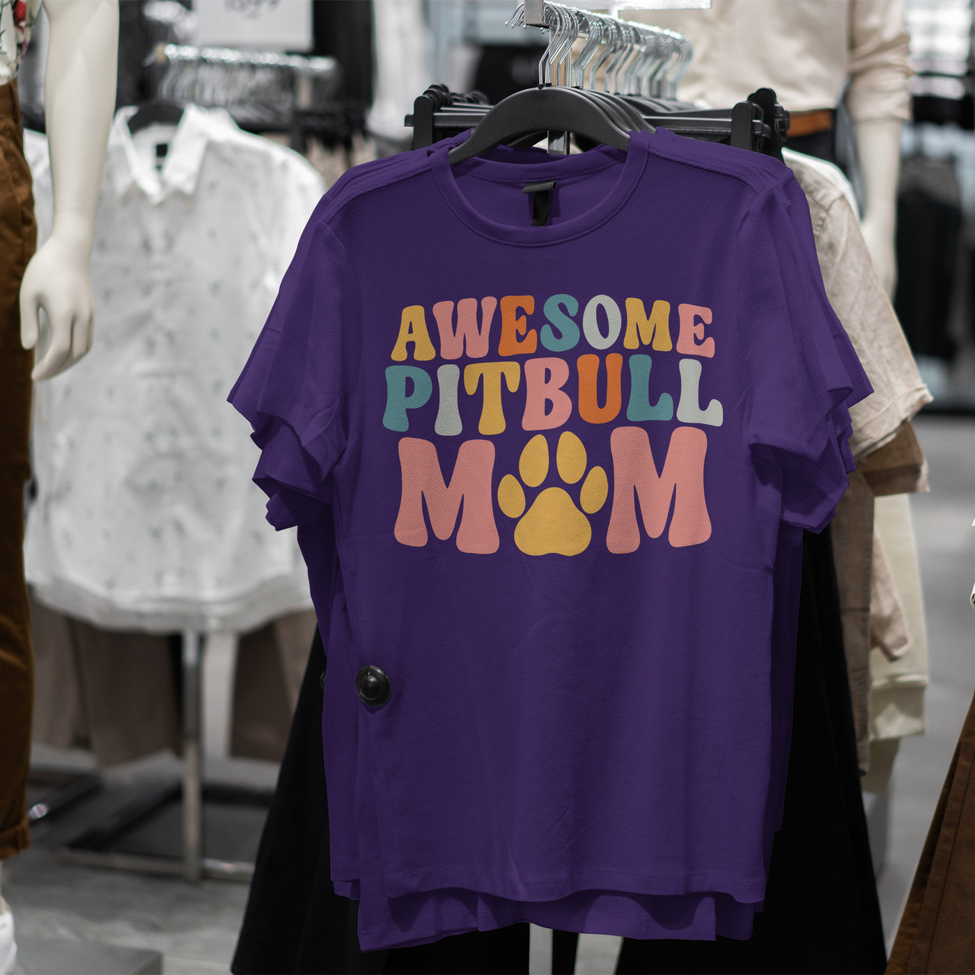 Awesome Pitbull Mom T-Shirt