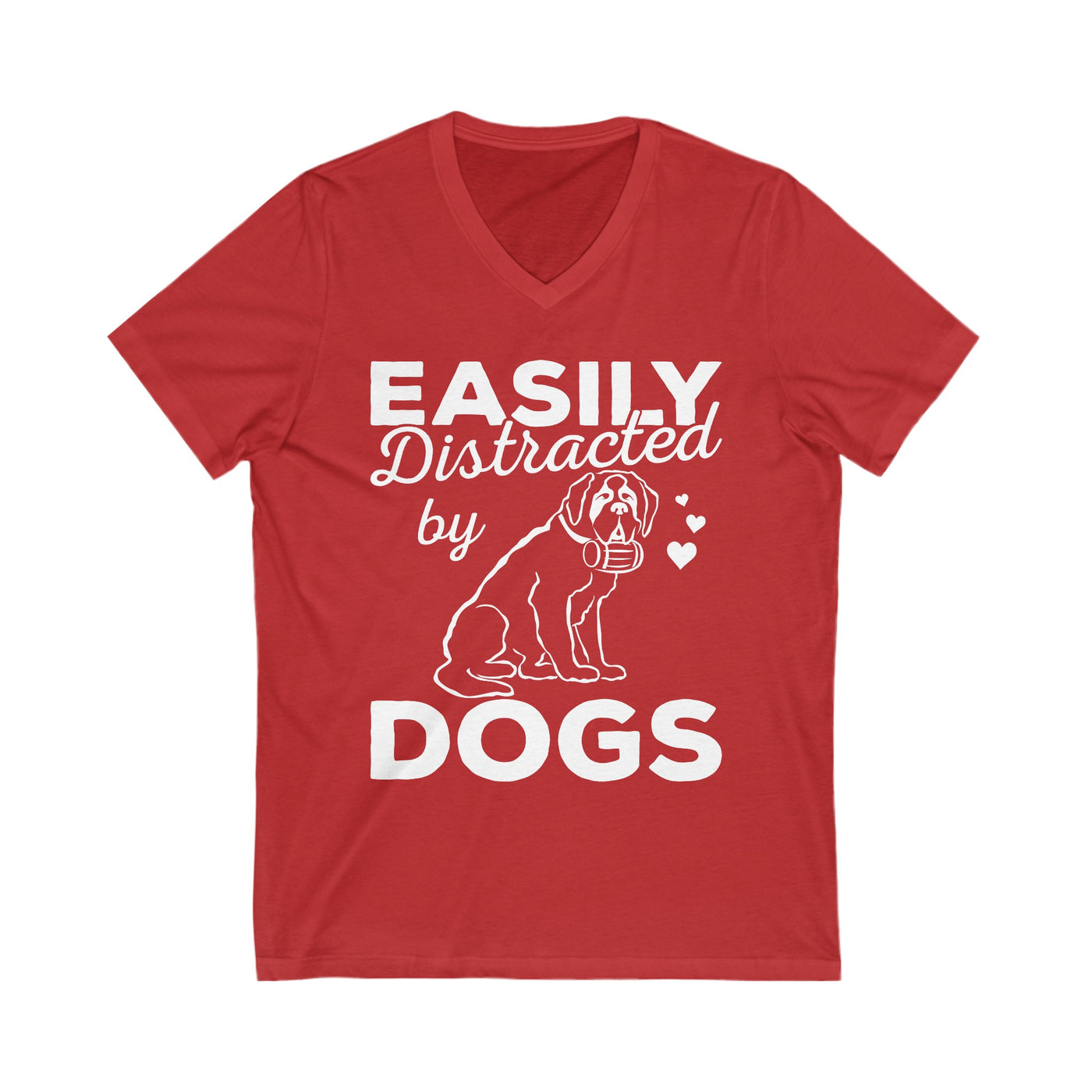 Easily Distracted By Dogs Version 1 V-Neck