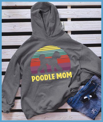 Retro Sunset Poodle Hoodie