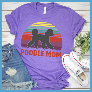 Retro Sunset Poodle T-Shirt