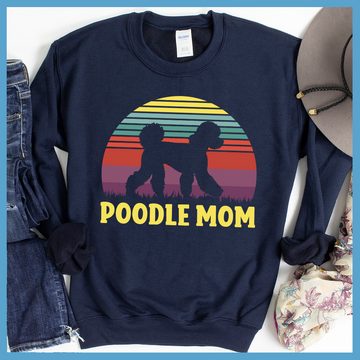 Retro Sunset Poodle Sweatshirt