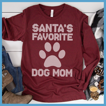 Santa's Favorite Dog Mom Long Sleeve