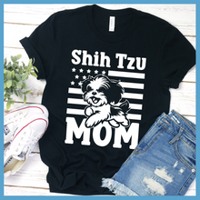 Load image into Gallery viewer, Shih Tzu USA Flag T-Shirt
