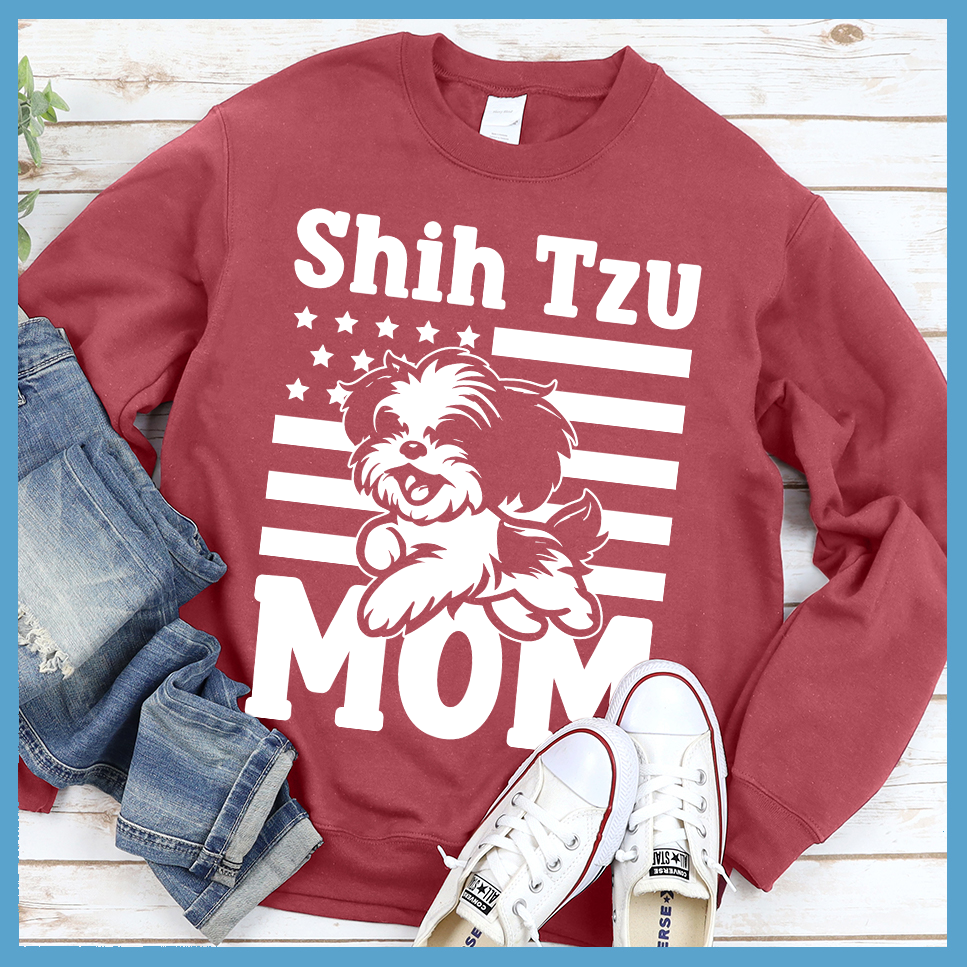 Shih Tzu USA Flag Sweatshirt