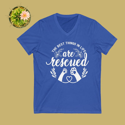 The Best Things In Life Are Rescued V-Neck