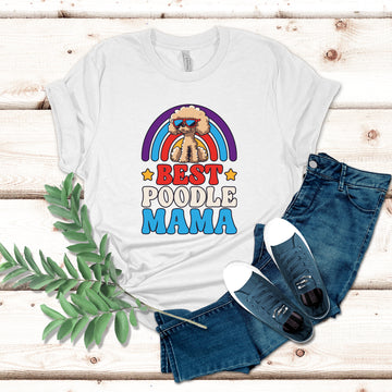 Best Poodle Mama Colored Print T-Shirt