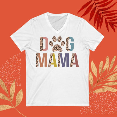 Dog Mama Colored Print V-Neck