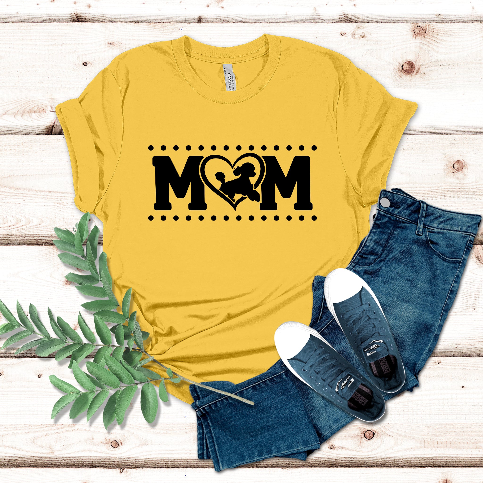 Heart Mom Poodle T-Shirt