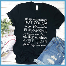 Load image into Gallery viewer, Autumn Words T-Shirt - Rocking The Dog Mom Life

