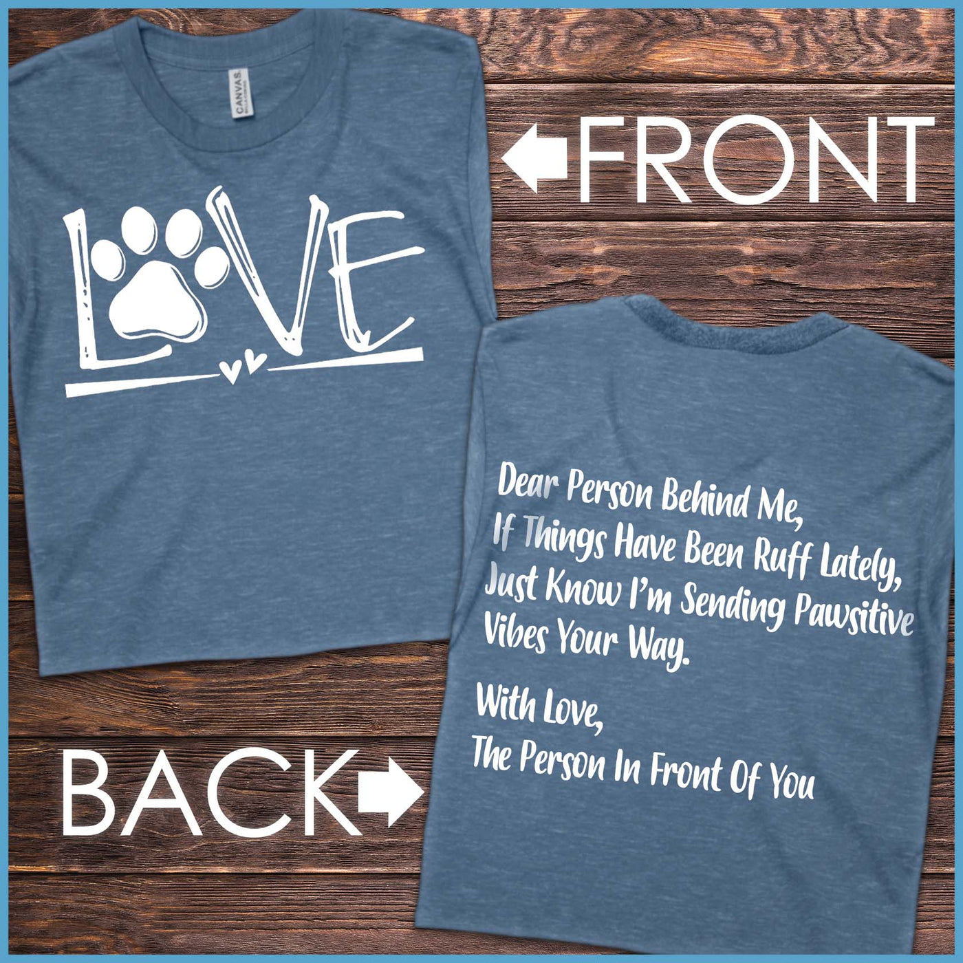 Dog Love, Dear Person Behind Me Long Sleeves - Project 2520 - Rocking The Dog Mom Life