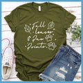 Fall Leaves And Paw Prints T-Shirt - Rocking The Dog Mom Life