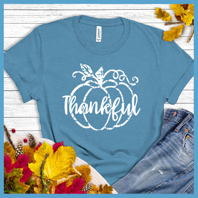 Thankful Pumpkin T-Shirt - Rocking The Dog Mom Life