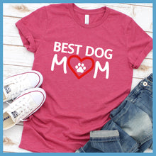 Load image into Gallery viewer, Best Dog Mom Colored Print T-Shirt - Rocking The Dog Mom Life
