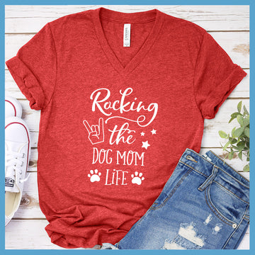 Rocking The Dog Mom Life V-Neck