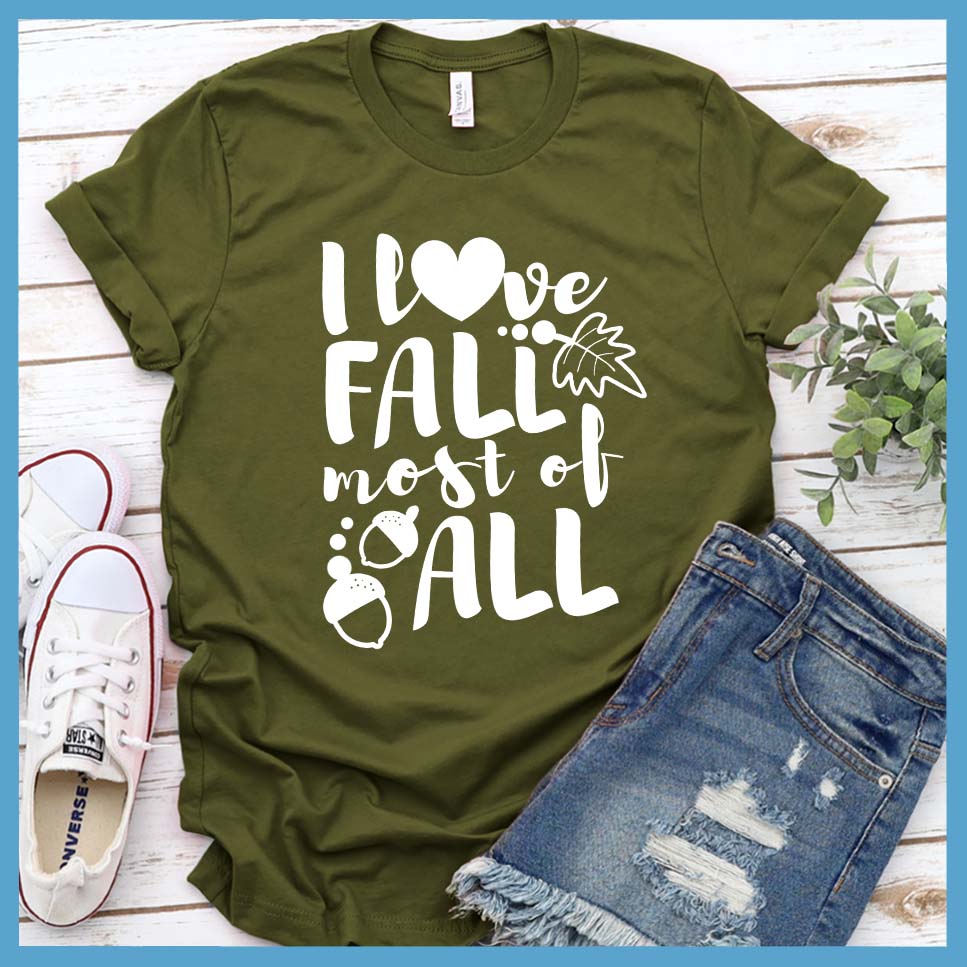 I Love Fall Most of All T-Shirt - Rocking The Dog Mom Life