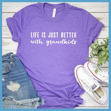 Load image into Gallery viewer, Life Is Just Better With Grandkids T-Shirt - Rocking The Dog Mom Life
