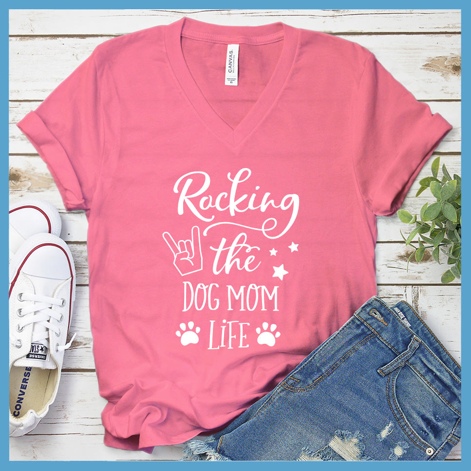 Rocking The Dog Mom Life V-Neck