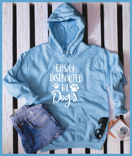 Load image into Gallery viewer, Easily Distracted By Dogs Hoodie - Rocking The Dog Mom Life
