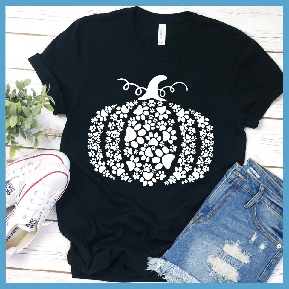 Pumpkin Paw Prints T-Shirt - Rocking The Dog Mom Life