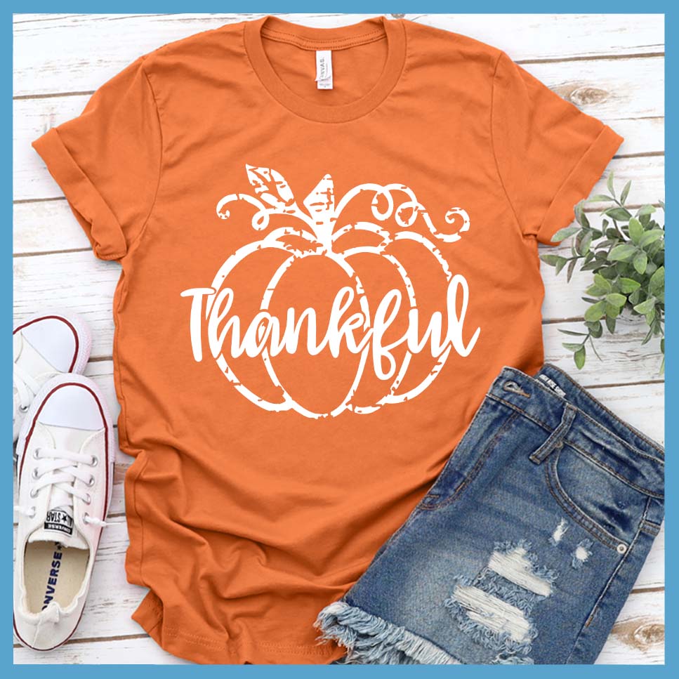 Thankful Pumpkin T-Shirt - Rocking The Dog Mom Life